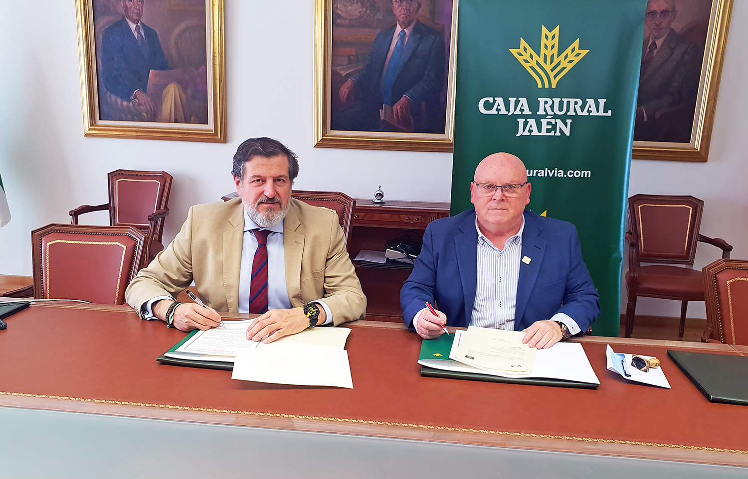 La Caja Rural de Jaén renueva su apoyo al colectivo de periodistas de la provincia del Colegio Profesional y la Asociación de la Prensa